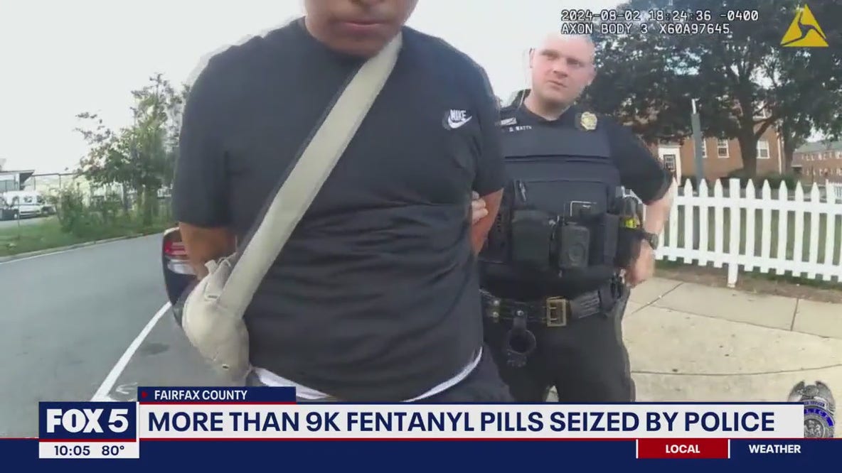 Over 9K fentanyl pills seized by police in Fairfax; suspect arrested